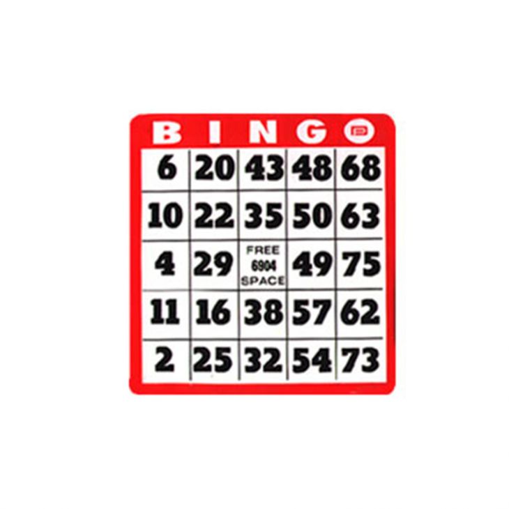 Bingo Cards: Hard Cards, 4.75 x 5 inches, (per 100) RED main image